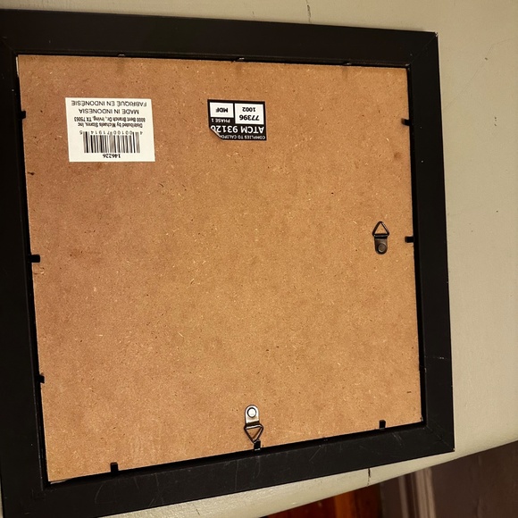 Original mixed media in 12" square solid wood frame - Picture 3 of 4